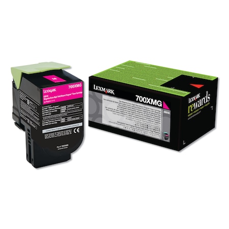 Lexmark Return Program Extra High-Yield Toner, 4,000 Page-Yield, Magenta, TAA Compliant 70C0XMG